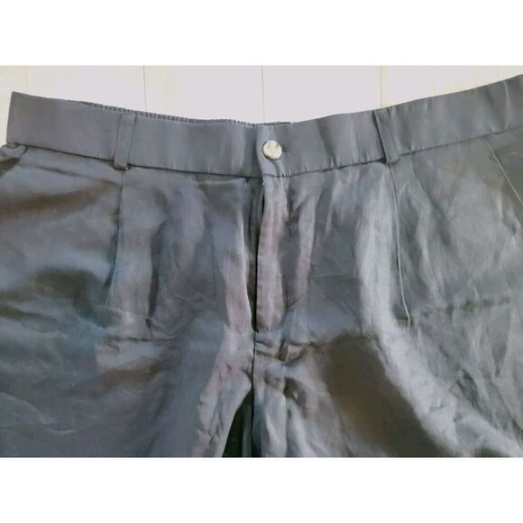 Torrid 22 Linen Blend‎ High-Rise Shorts Black Pockets Zip & Button NWT - Picture 3 of 8